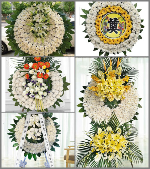 湖北黄冈市黄梅县濯港镇冯牛村花圈速递
