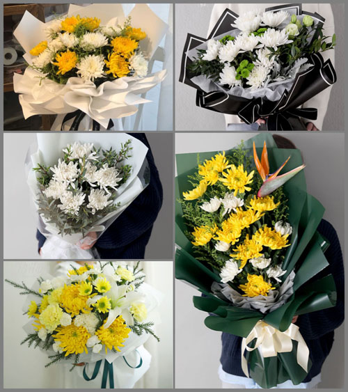 湖北黄冈市黄梅县濯港镇冯牛村白事花束代送